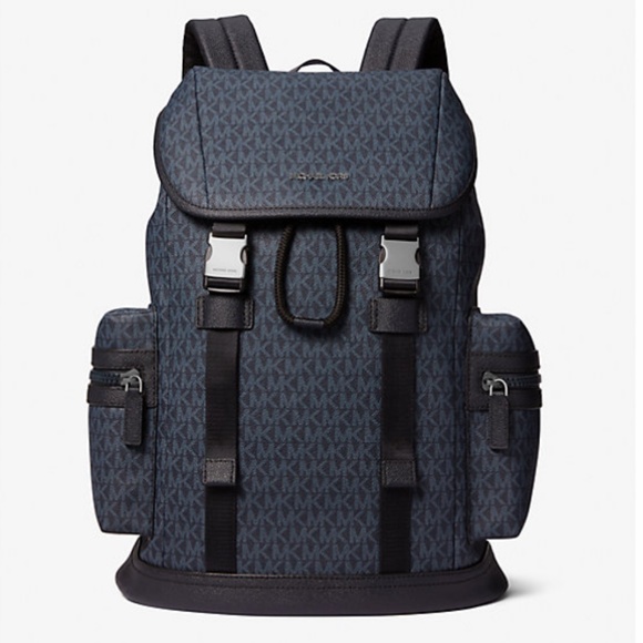 MICHAEL KORS MENS Cooper Logo Backpack In ADMRL/PLBLUE NWT - Picture 1 of 4